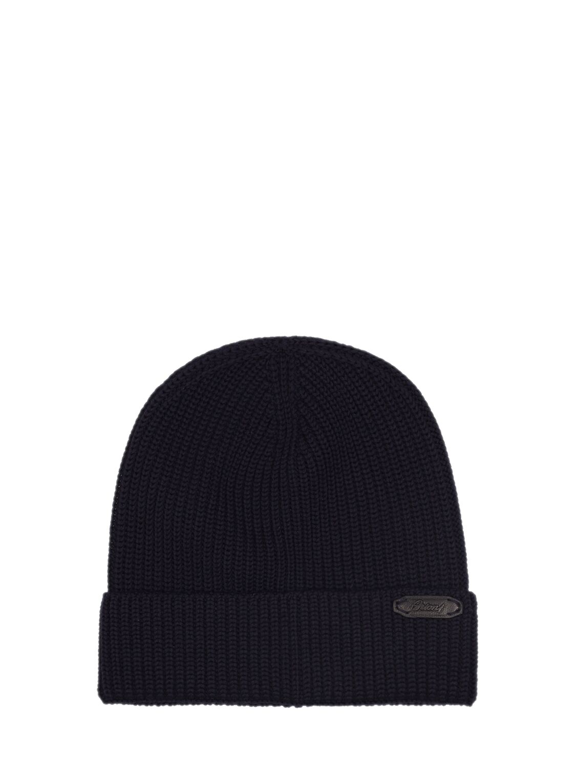 Logo Plaque Wool Knit Hat – MEN > ACCESSORIES > HATS