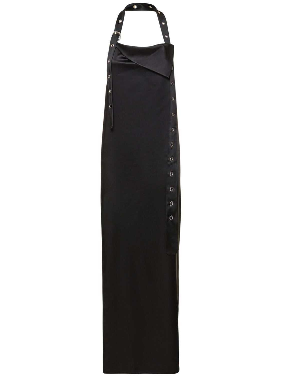 OFF-WHITE SATIN LONG DRESS