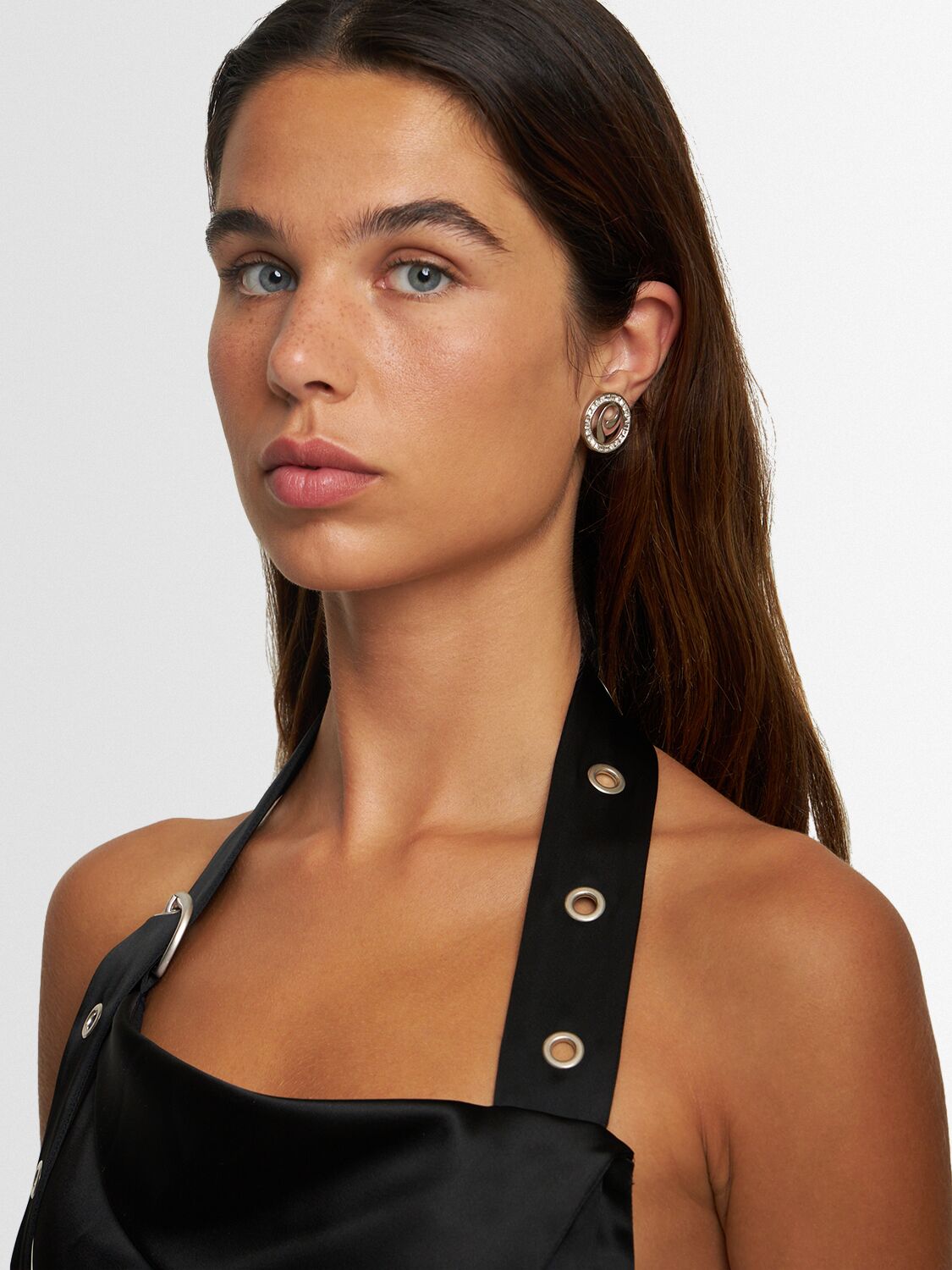 P Crystal Stretcher Mono Earring