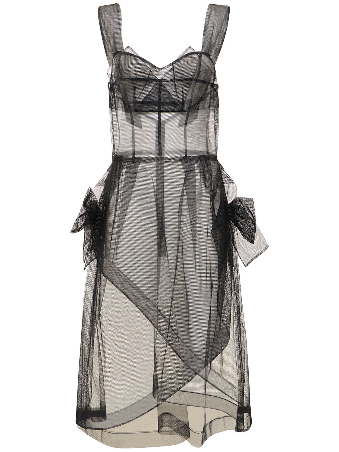 Tulle Midi Corset Dress – WOMEN > CLOTHING > DRESSES