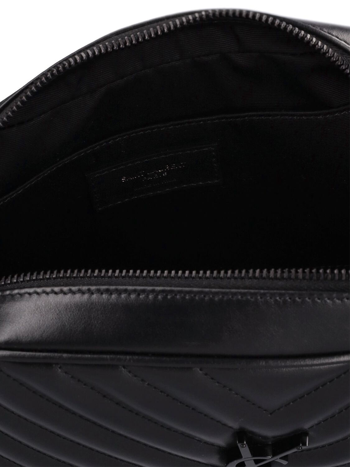 Shop Saint Laurent Medium Lou Leather Camera Bag In Black