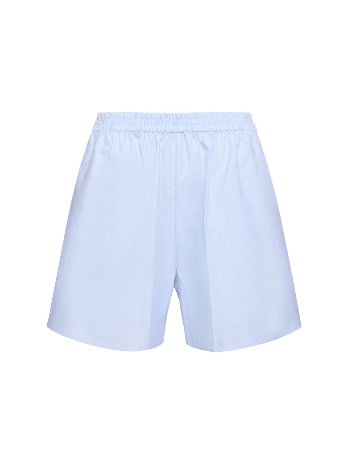 The Row Gunther Cotton Poplin Bermuda Shorts In Light Blue