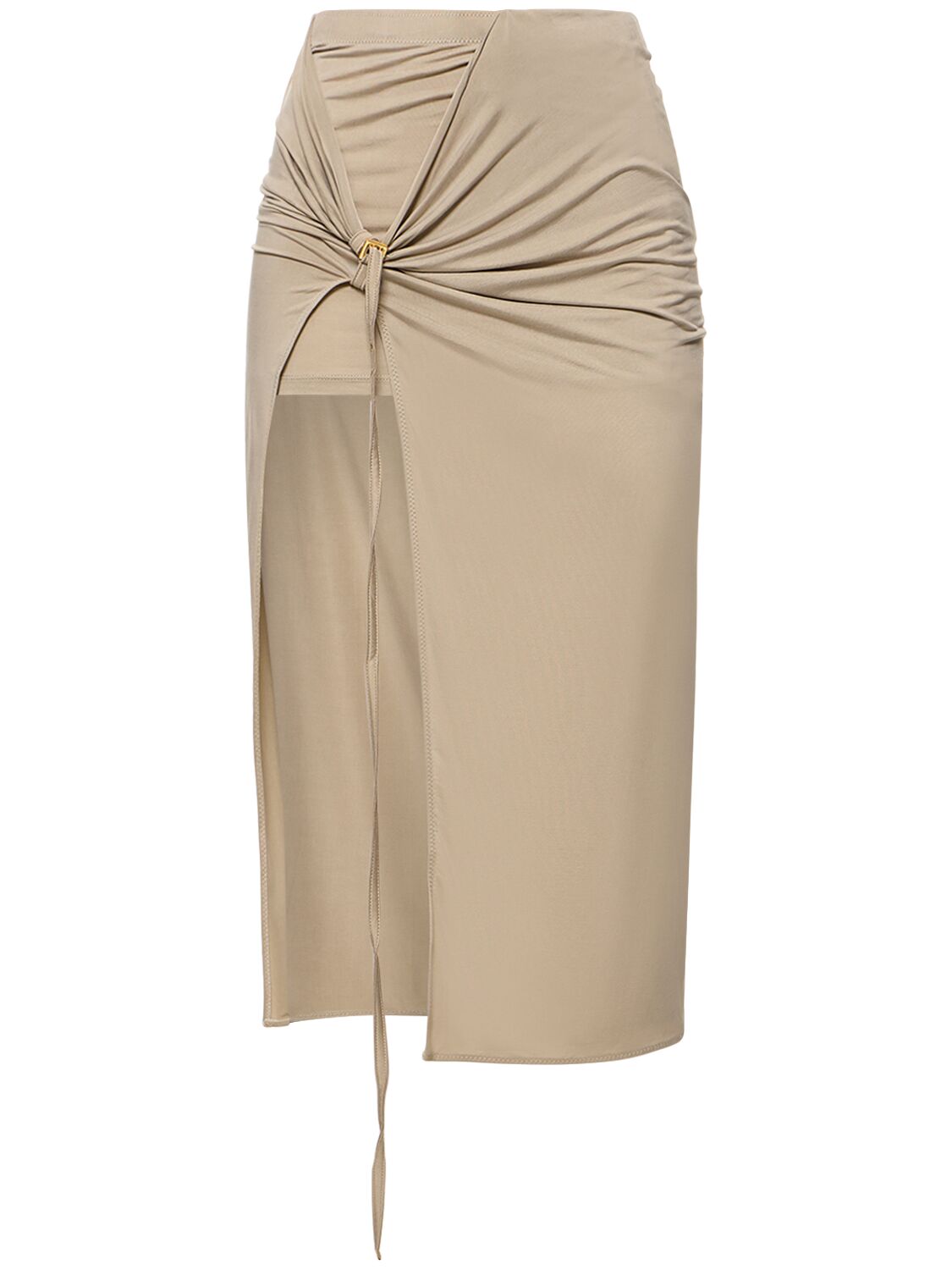 Image of La Jupe Pareo Croissant Cupro Wrap Skirt