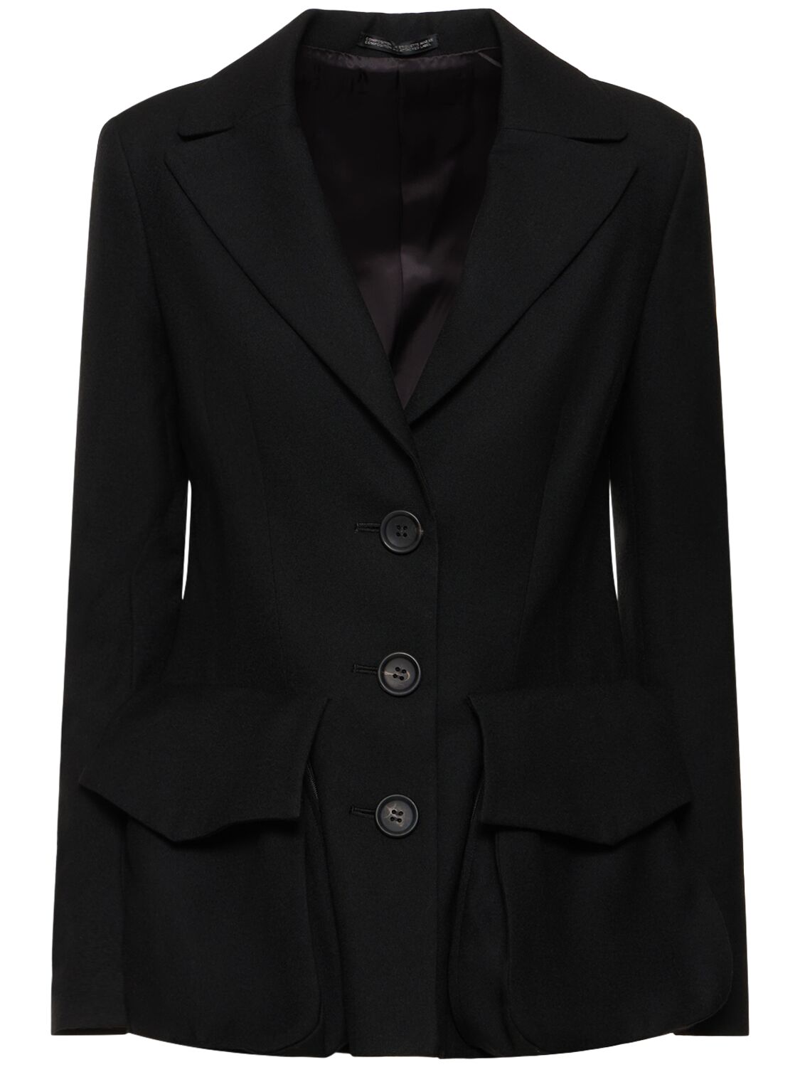 Yohji Yamamoto Single Breast Jacket W/removable Pockets In Black