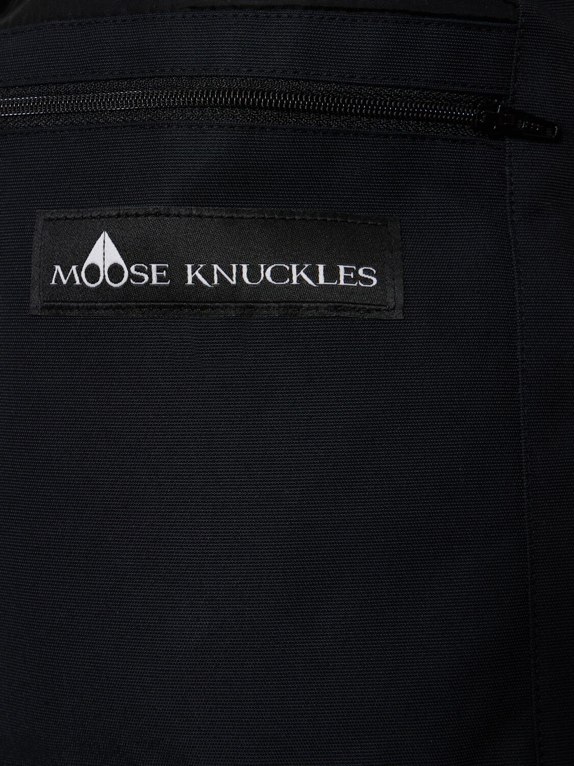 Shop Moose Knuckles 3q Cotton Down Jacket W/ Faux Fur In Navy,black