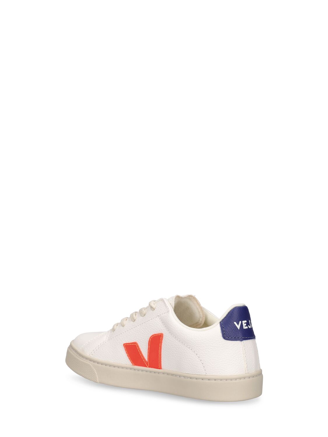 Shop Veja Esplar Chrome-free Leather Sneakers In White,multi