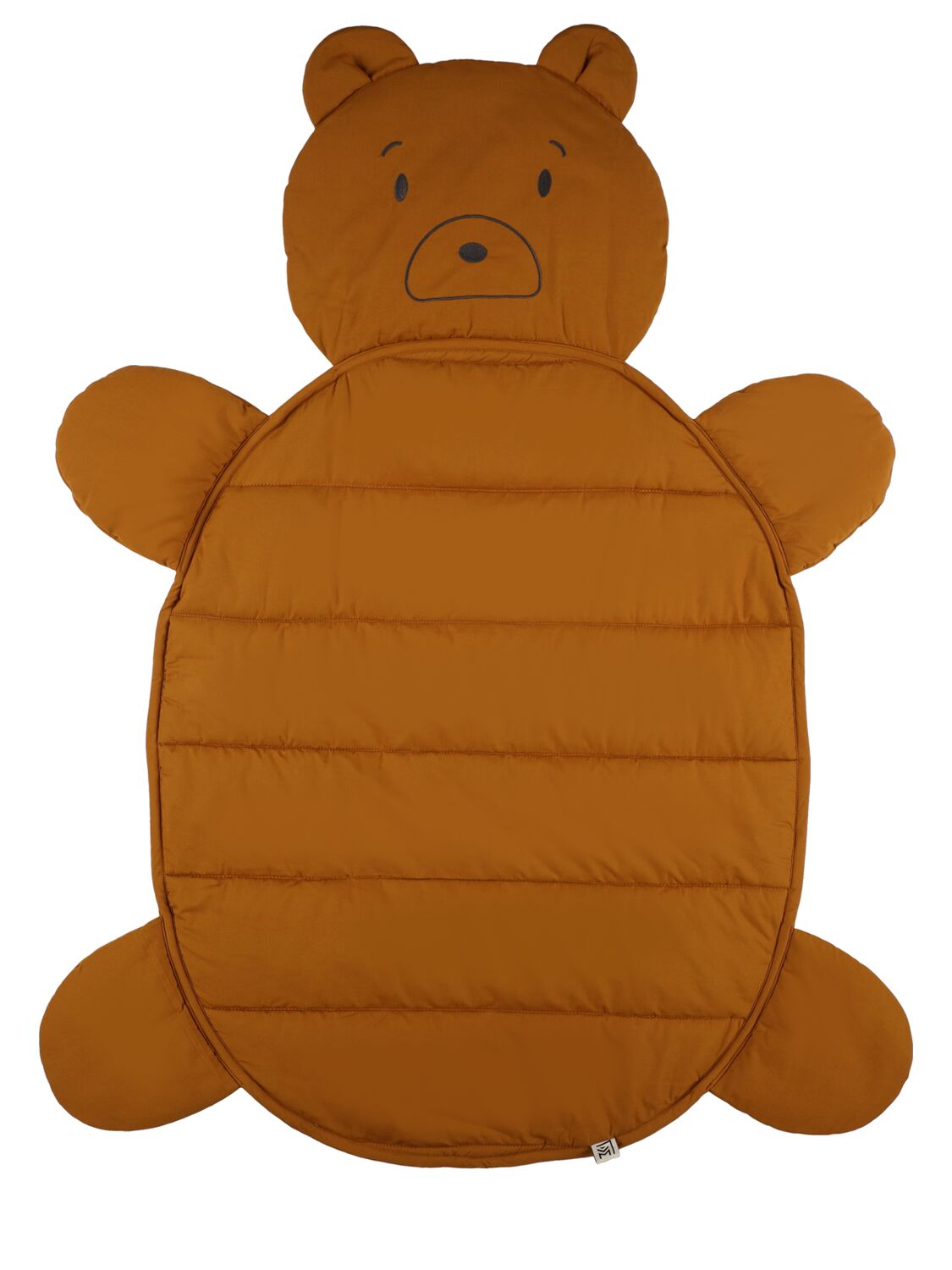 Liewood Organic Cotton Puffer Activity Blanket In Brown