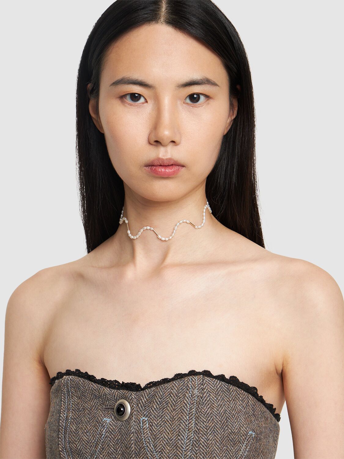 Sognami 9kt Gold & Pearl Choker