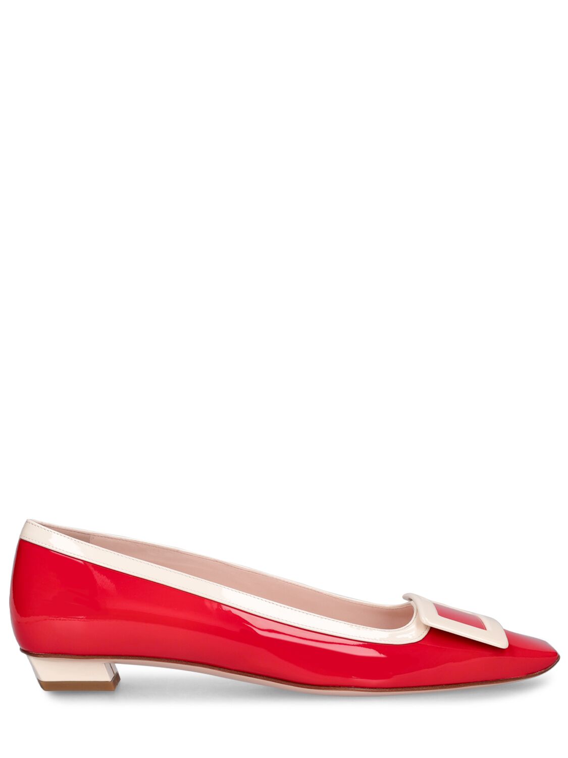 Roger Vivier Lvr Exclusive Belle Vivier Leather Heels In Red,white