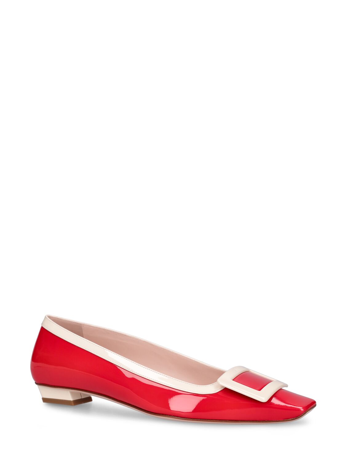 Shop Roger Vivier Lvr Exclusive Belle Vivier Leather Heels In Red,white