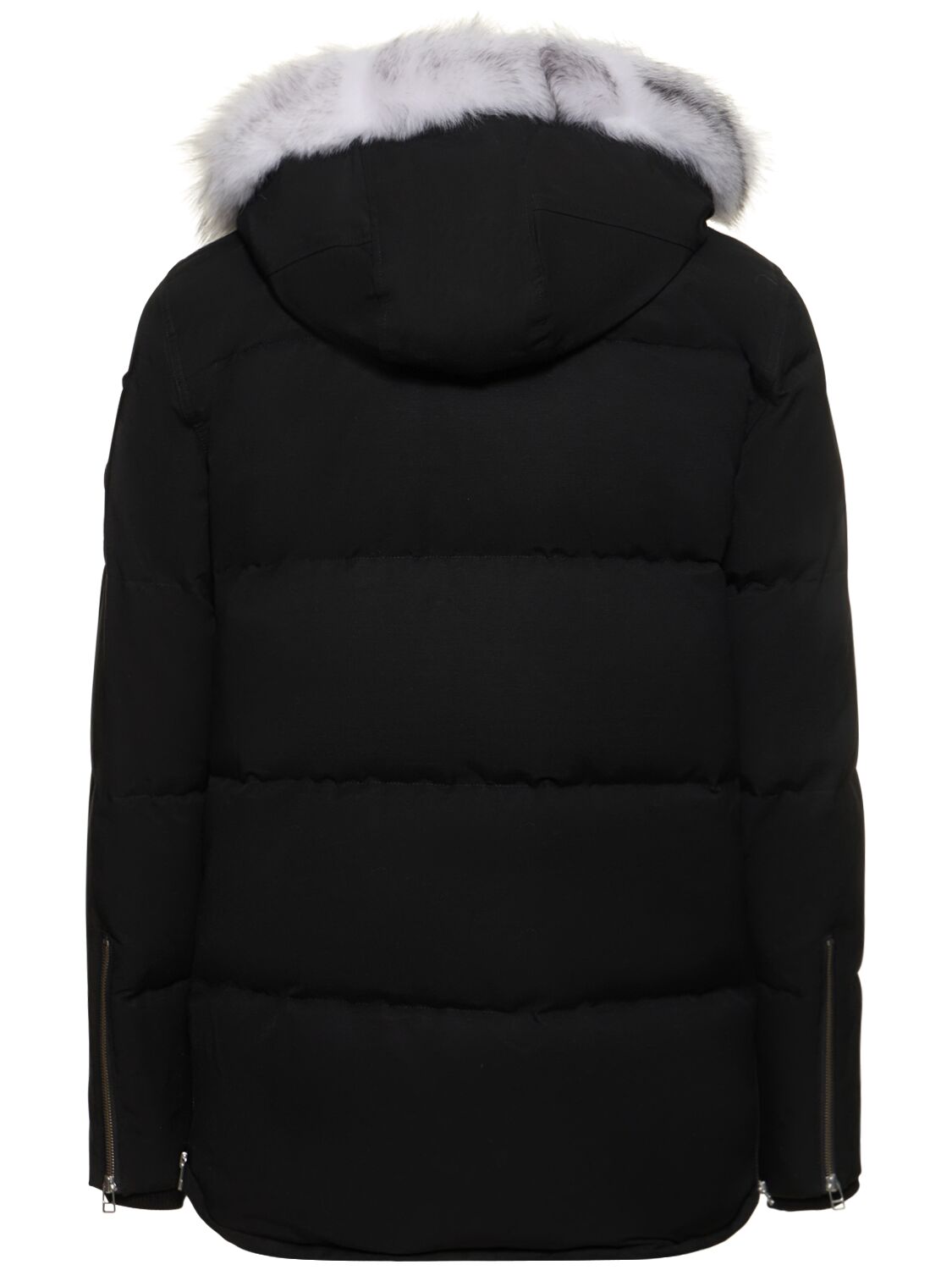 Shop Moose Knuckles 3q Cotton Down Jacket In Black,grey