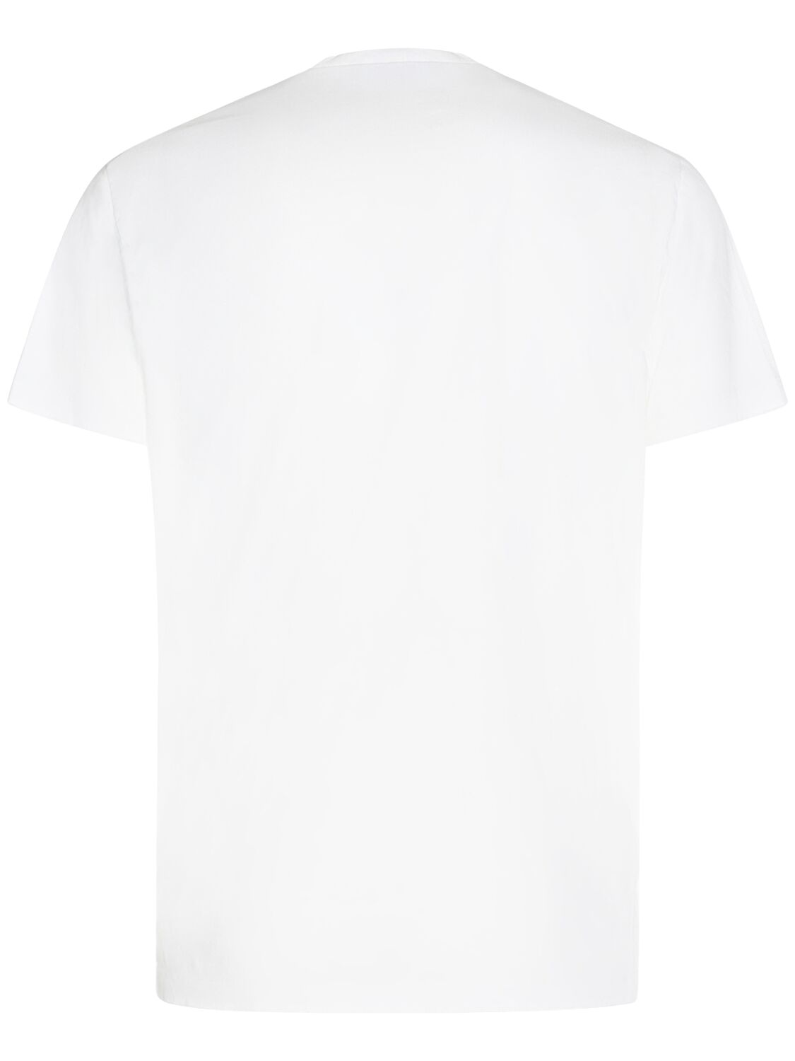 Shop Dsquared2 Logo Printed Cotton Jersey T-shirt In Weiss