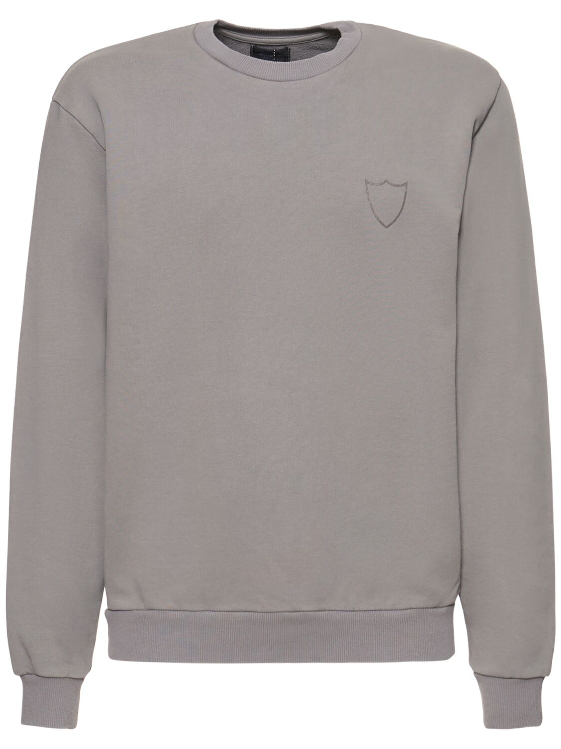 Htc Los Angeles Small Logo Cotton Crewneck Sweatshirt In Light Grey