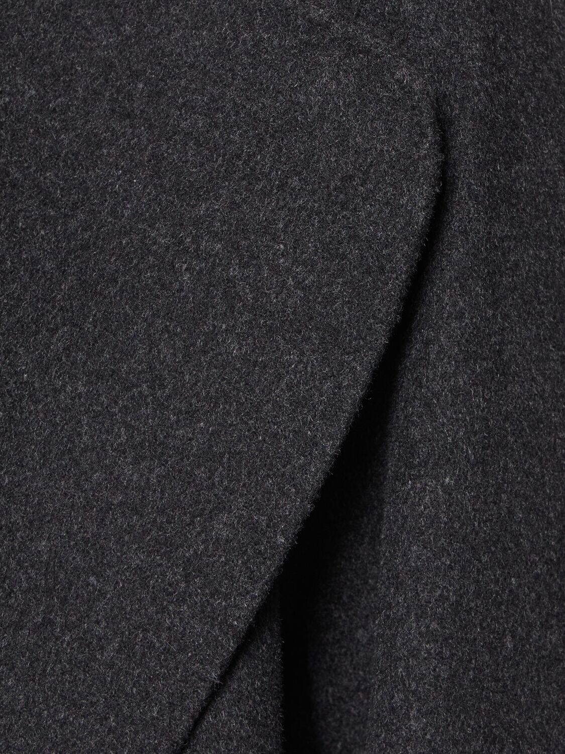 Shop 's Max Mara Poldo Double Wool Drap Belted Coat In Dark Grey