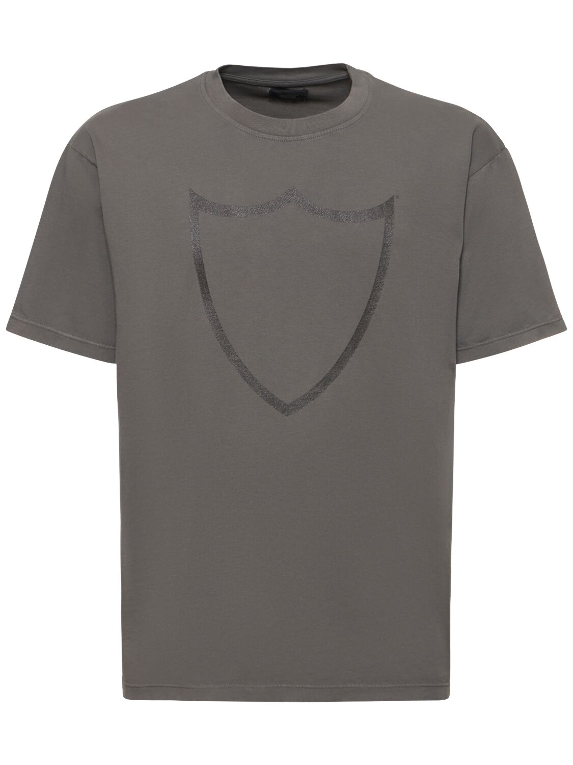 Htc Los Angeles Logo Print Cotton Jersey T-shirt In Grey