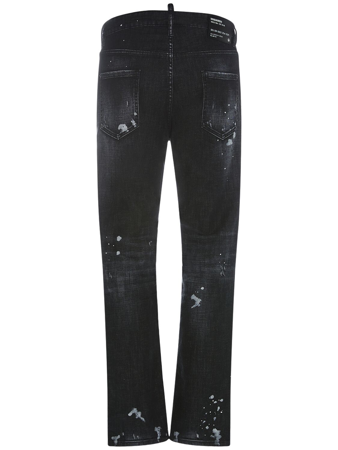 Shop Dsquared2 642 Stretch Cotton Denim Jeans In Black