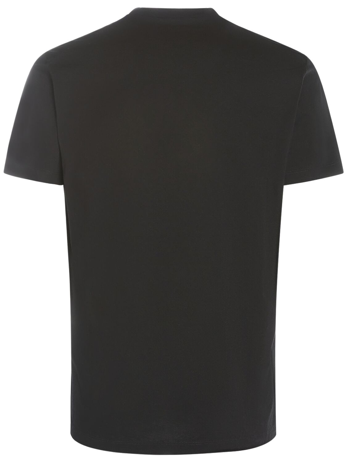 Shop Dsquared2 Logo Printed Cotton Jersey T-shirt In Schwarz