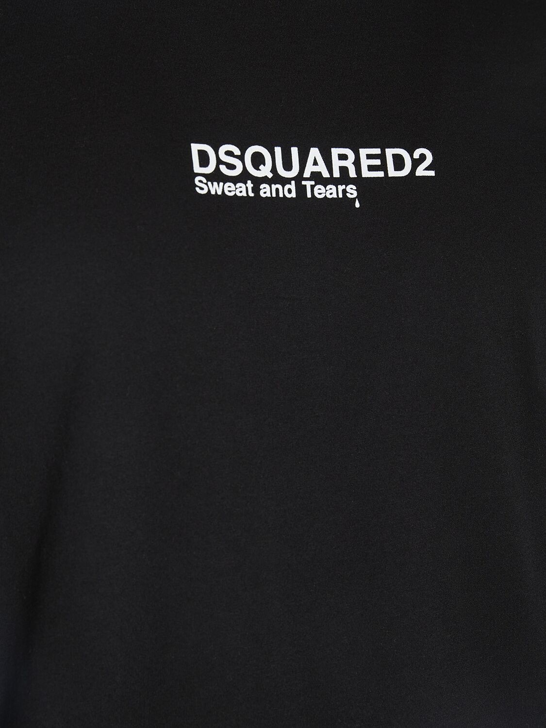 Shop Dsquared2 Logo Printed Cotton Jersey T-shirt In Schwarz