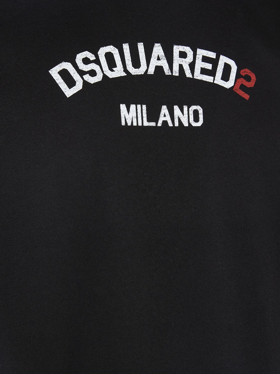 Shop Dsquared2 Milano Printed Cotton T-shirt In Schwarz