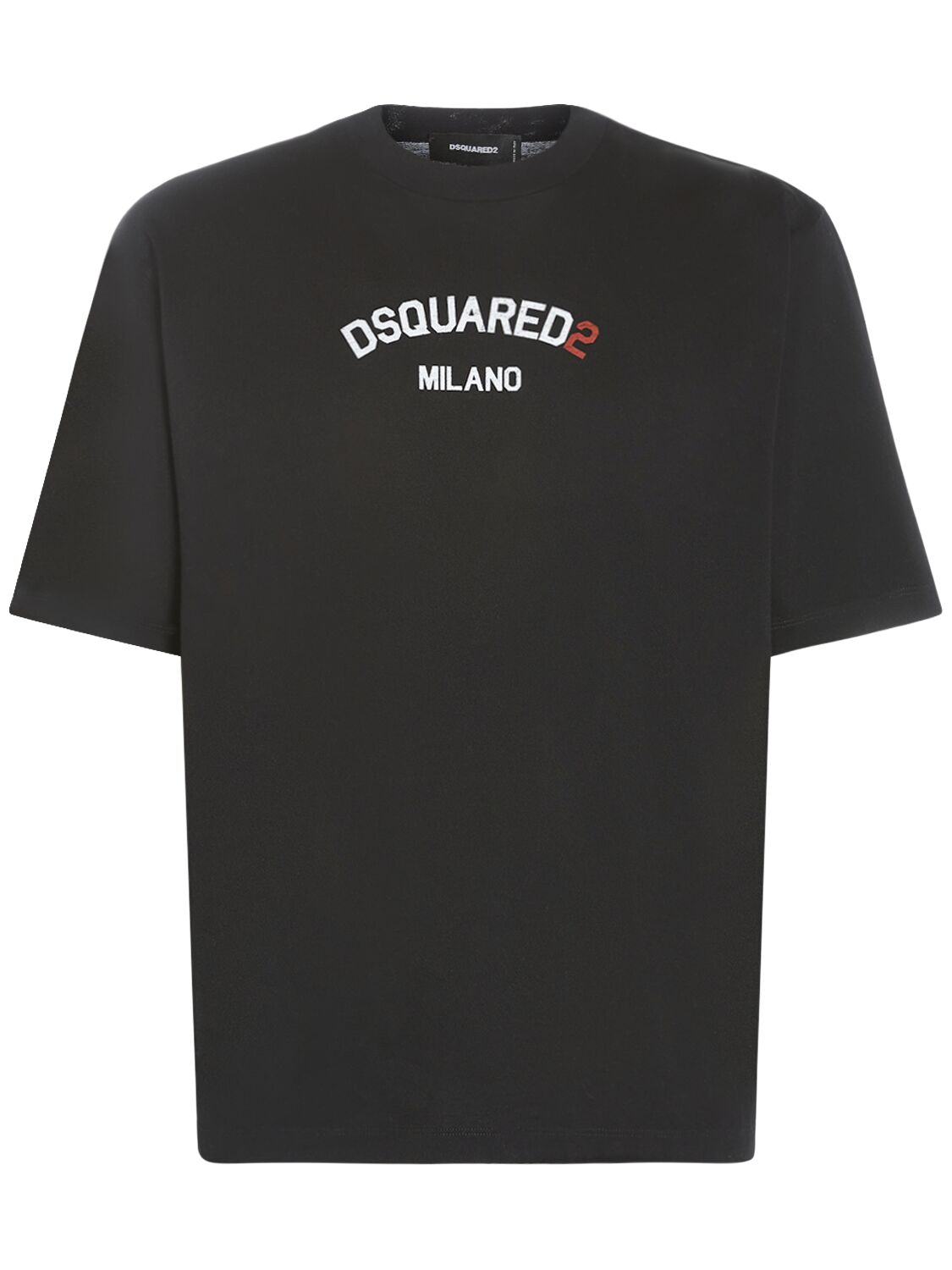 Dsquared2 Bedrucktes T-shirt Aus Baumwolle In Schwarz