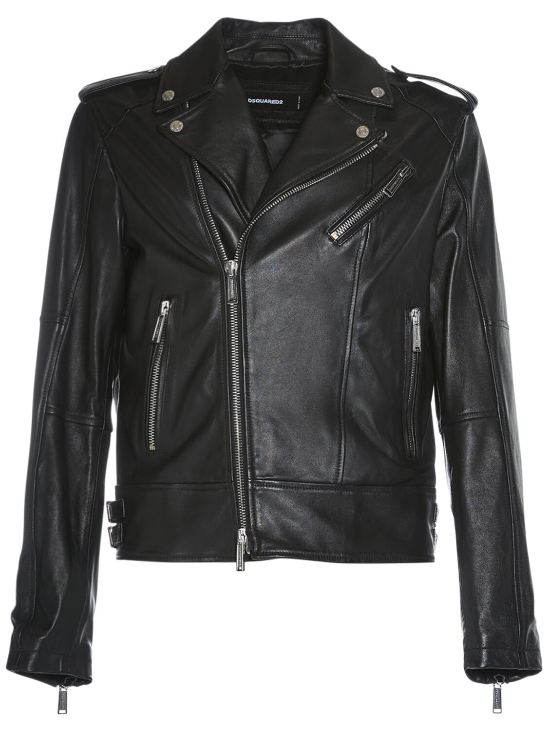 Image of Kiodo Leather Zip Jacket