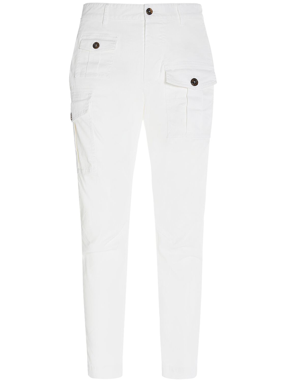 Shop Dsquared2 Sexy Cargo Stretch Cotton Pants In Weiss