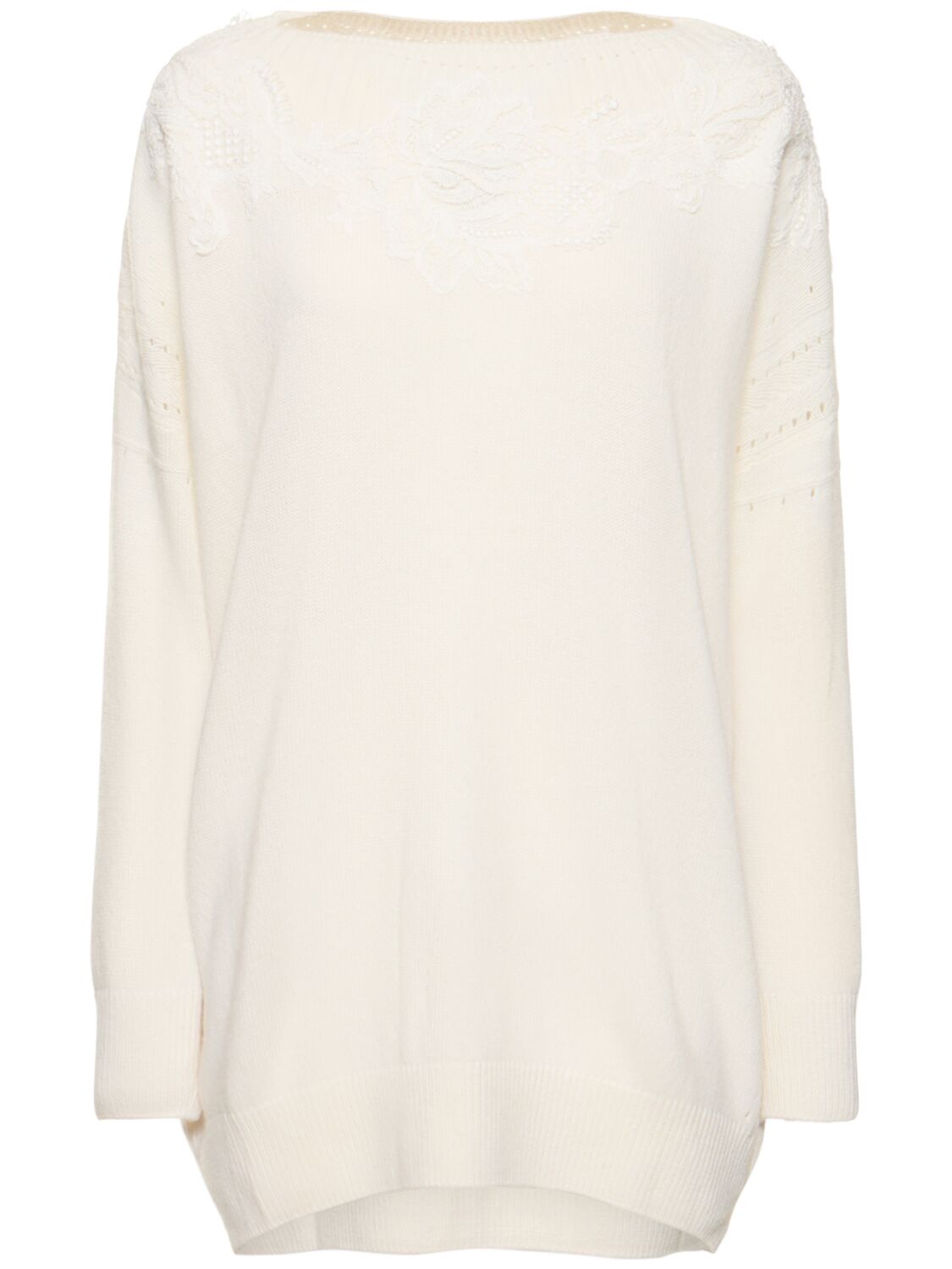 Oversize Embroidered Sweater – WOMEN > CLOTHING > KNITWEAR