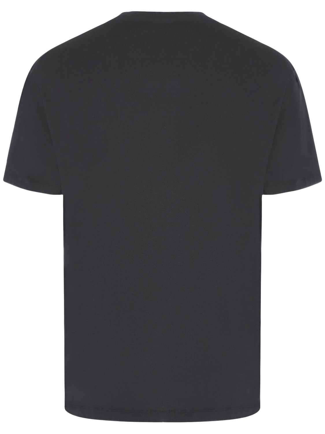 Shop Dsquared2 Logo Printed Cotton T-shirt In Schwarz