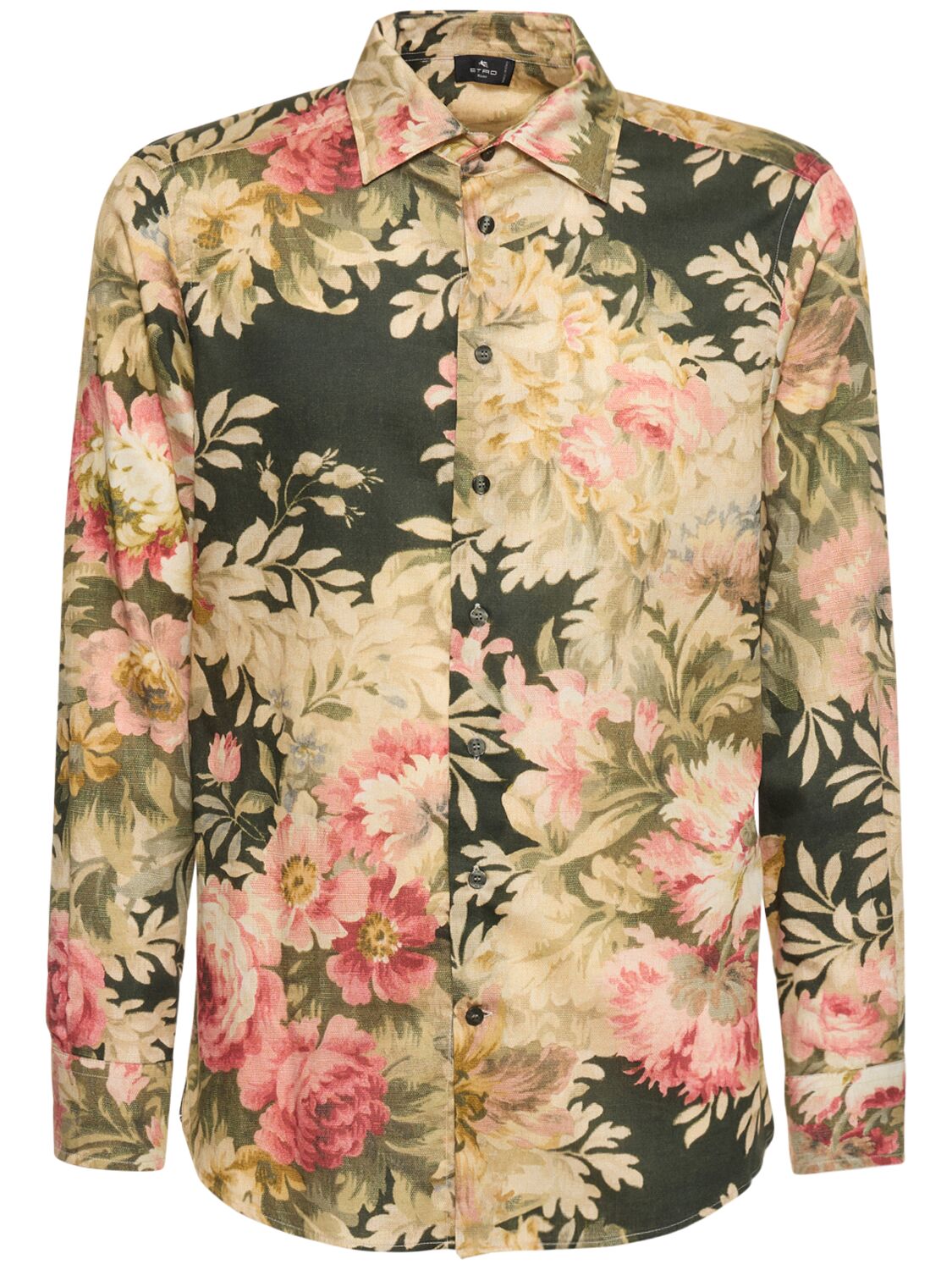 Image of Floral Printed Cotton Shirt