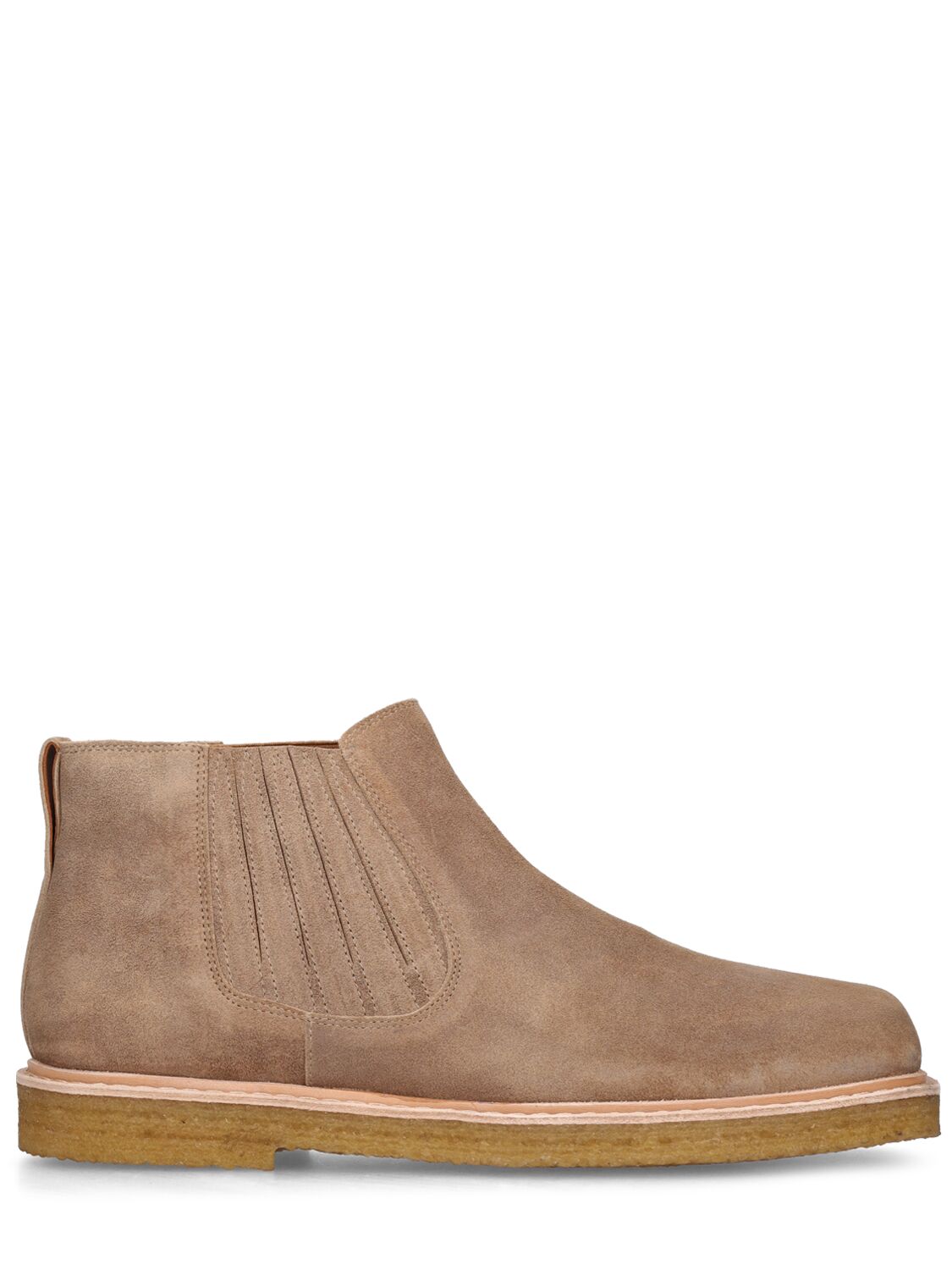 Needles Suede Chelsea Boots In Taupe