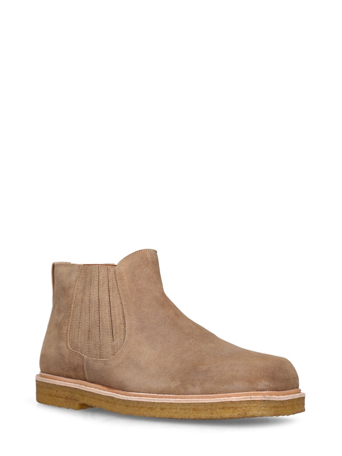 Shop Needles Suede Chelsea Boots In Taupe
