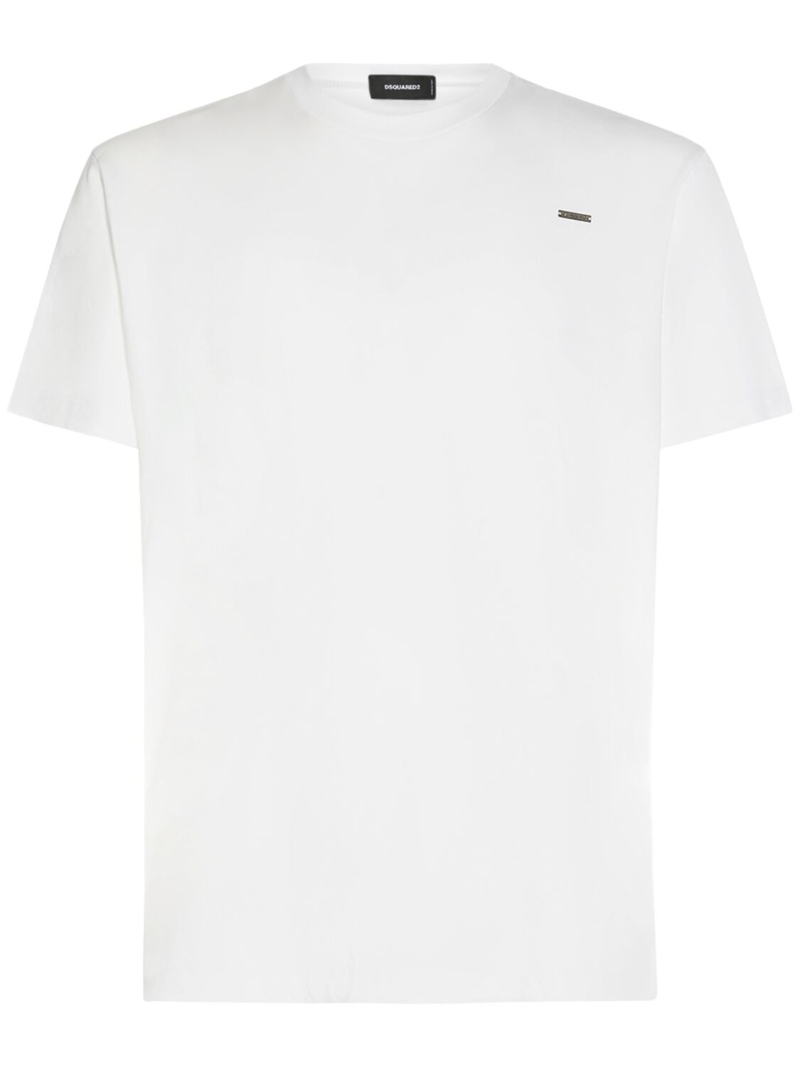 Shop Dsquared2 Logo Cotton Jersey T-shirt In Weiss