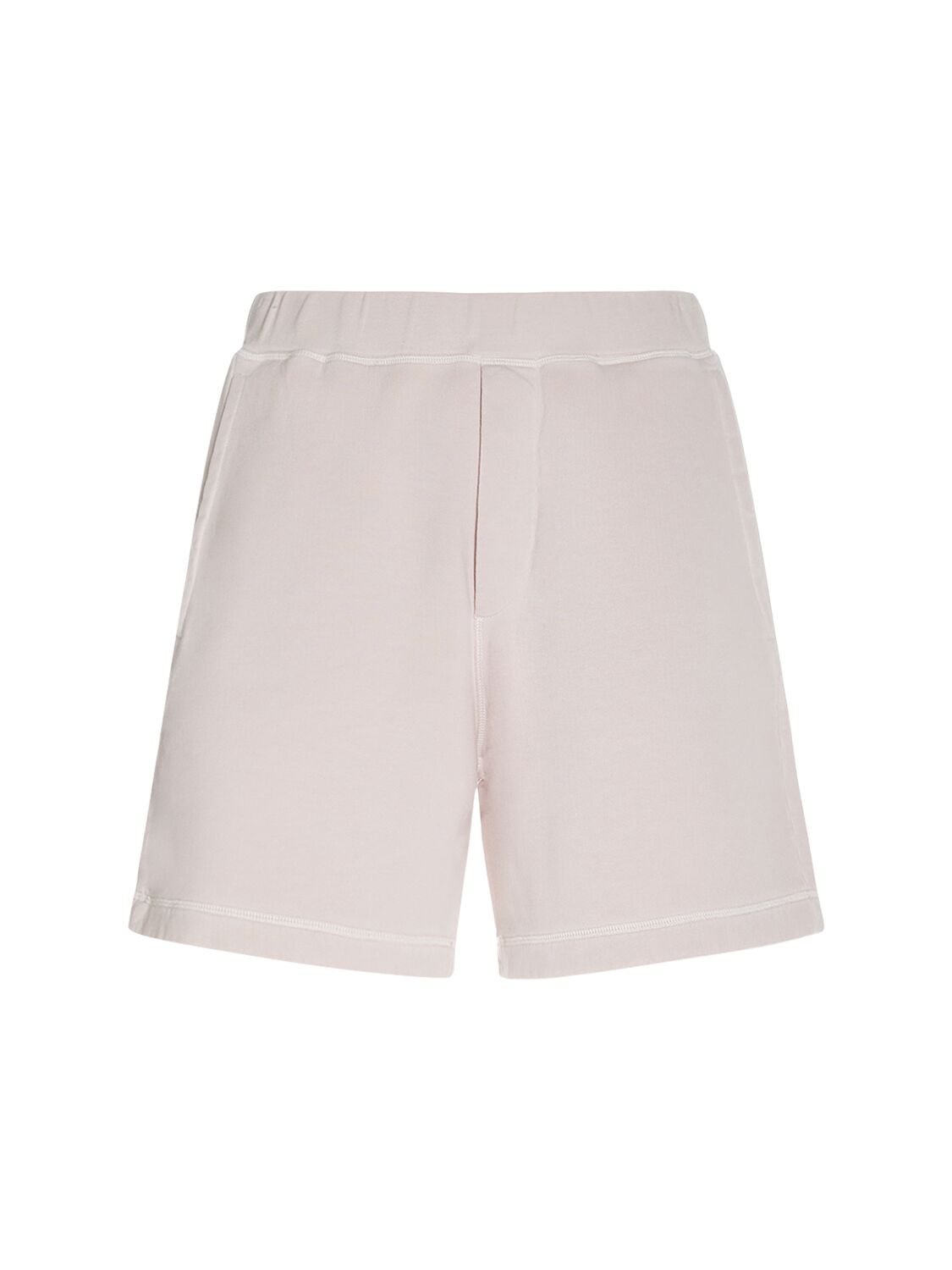 Dsquared2 Shorts Aus Entspanntem Baumwollfleece In Babyrosa