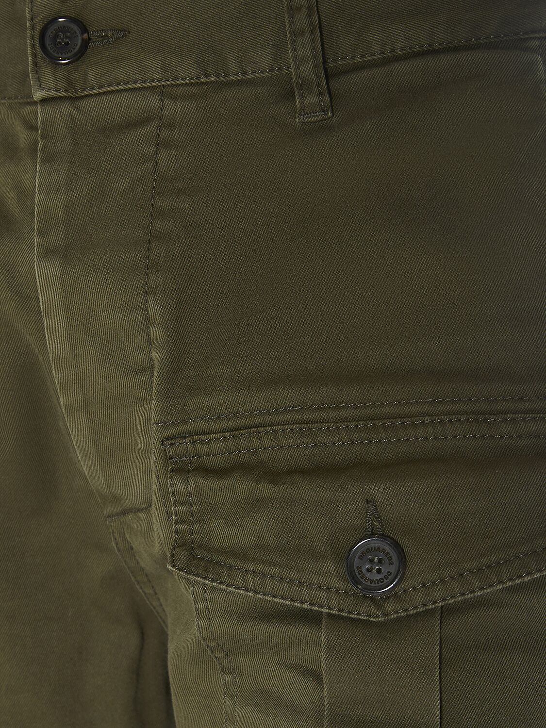 Shop Dsquared2 Sexy Cargo Stretch Cotton Pants In Militärgrün