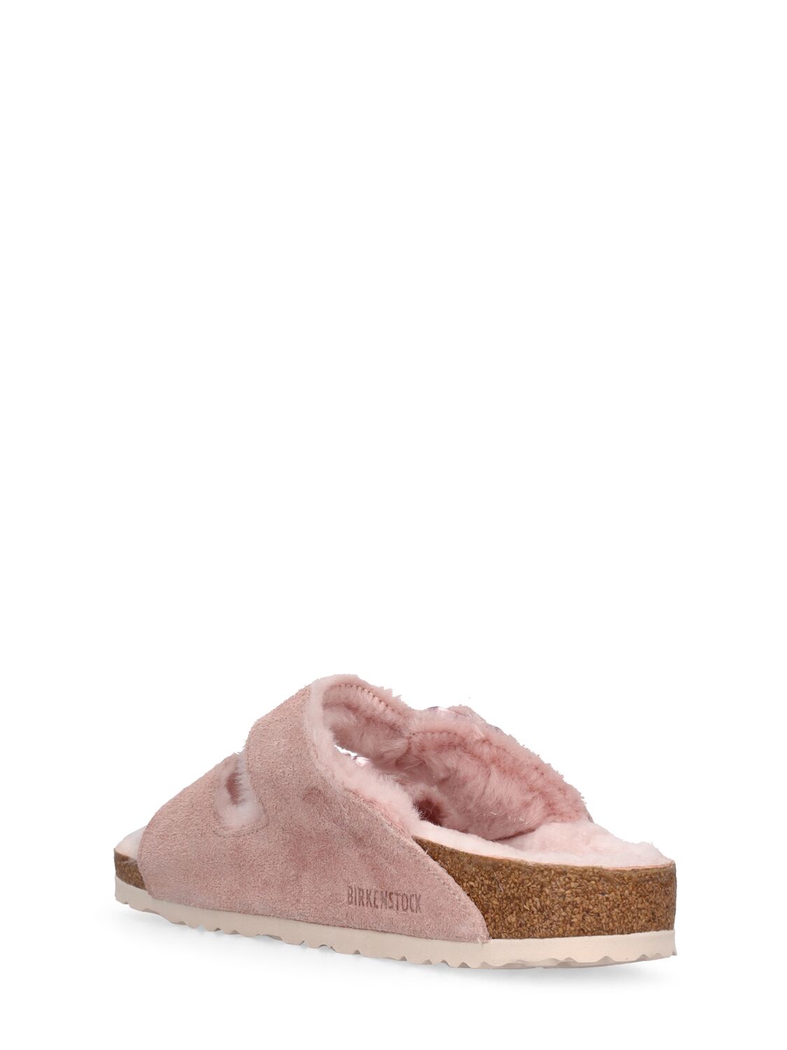 Shop Birkenstock Arizona Shearling Sandals In Pink