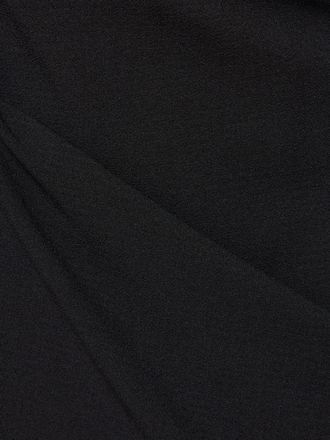 Shop Victoria Beckham Long Sleeve Stretch Wool T-shirt In Black