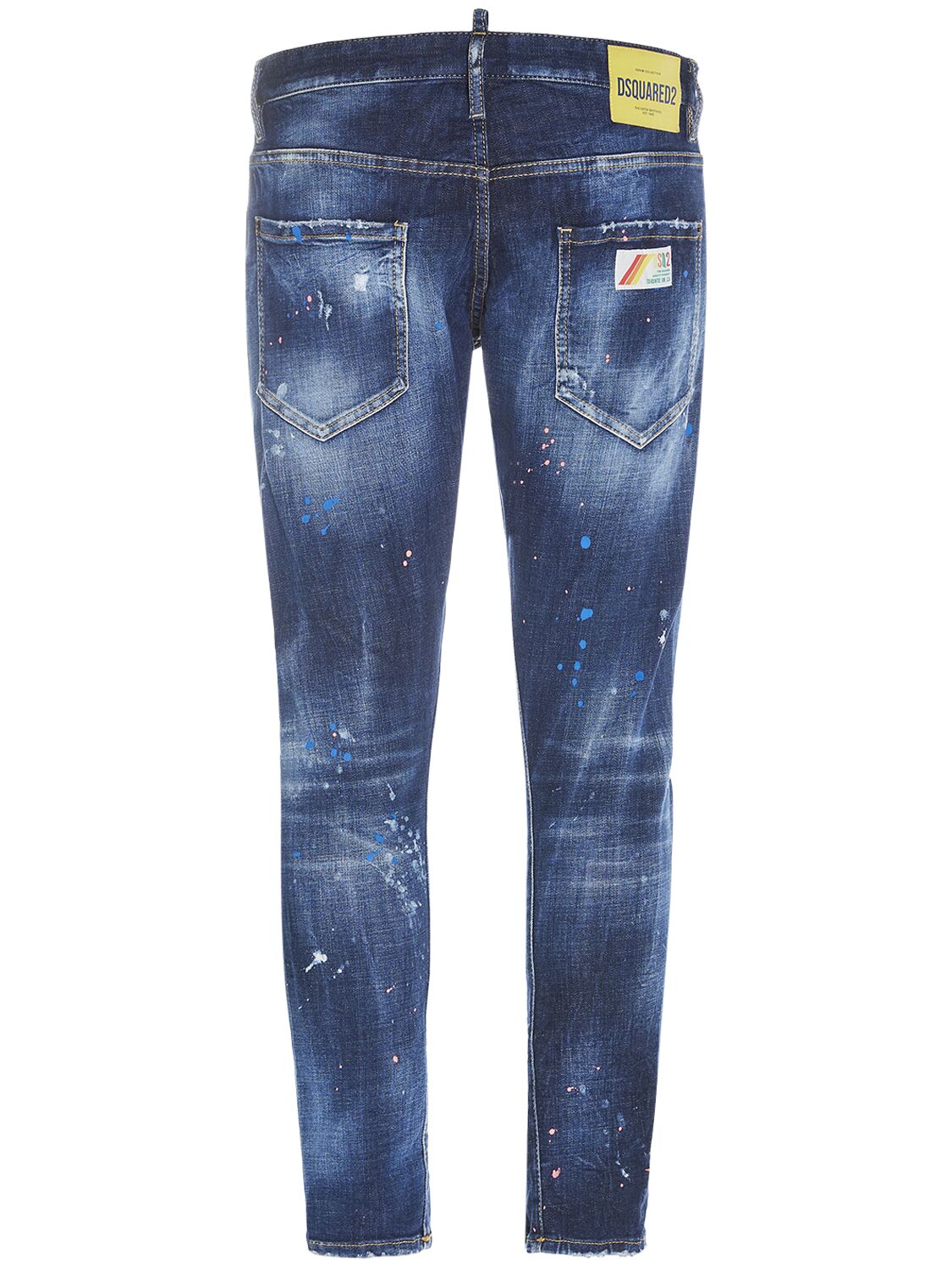 Shop Dsquared2 Sexy Twist Stretch Cotton Denim Jeans In Blue