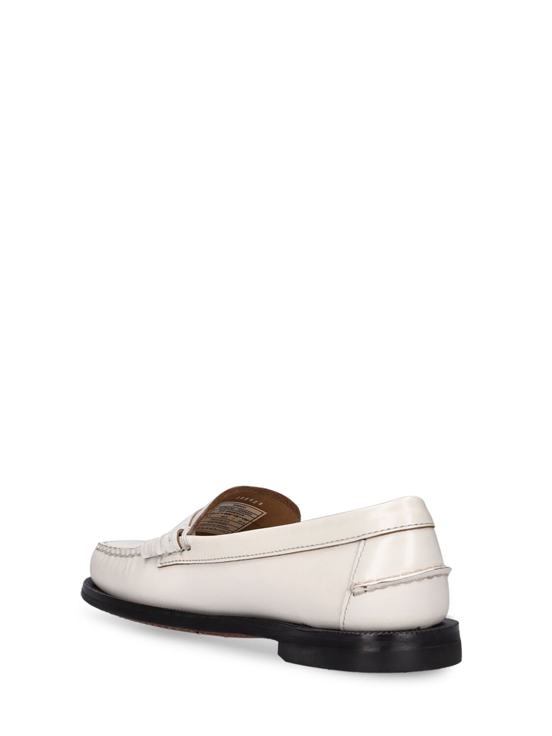Shop Sebago Classic Dan Smooth Leather Loafers In White