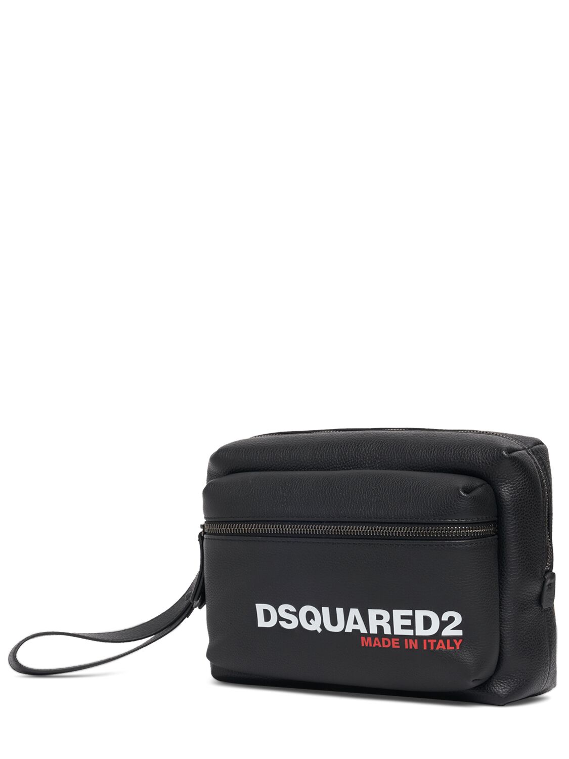 Shop Dsquared2 Logo Leather Clutch In Black