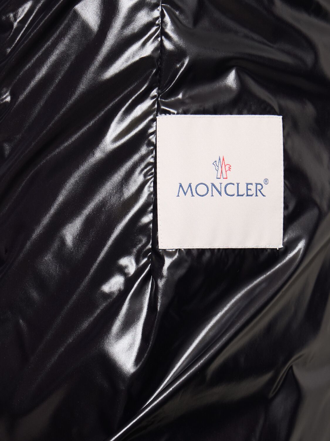 Shop Moncler Marre Long Tech Down Jacket In Black
