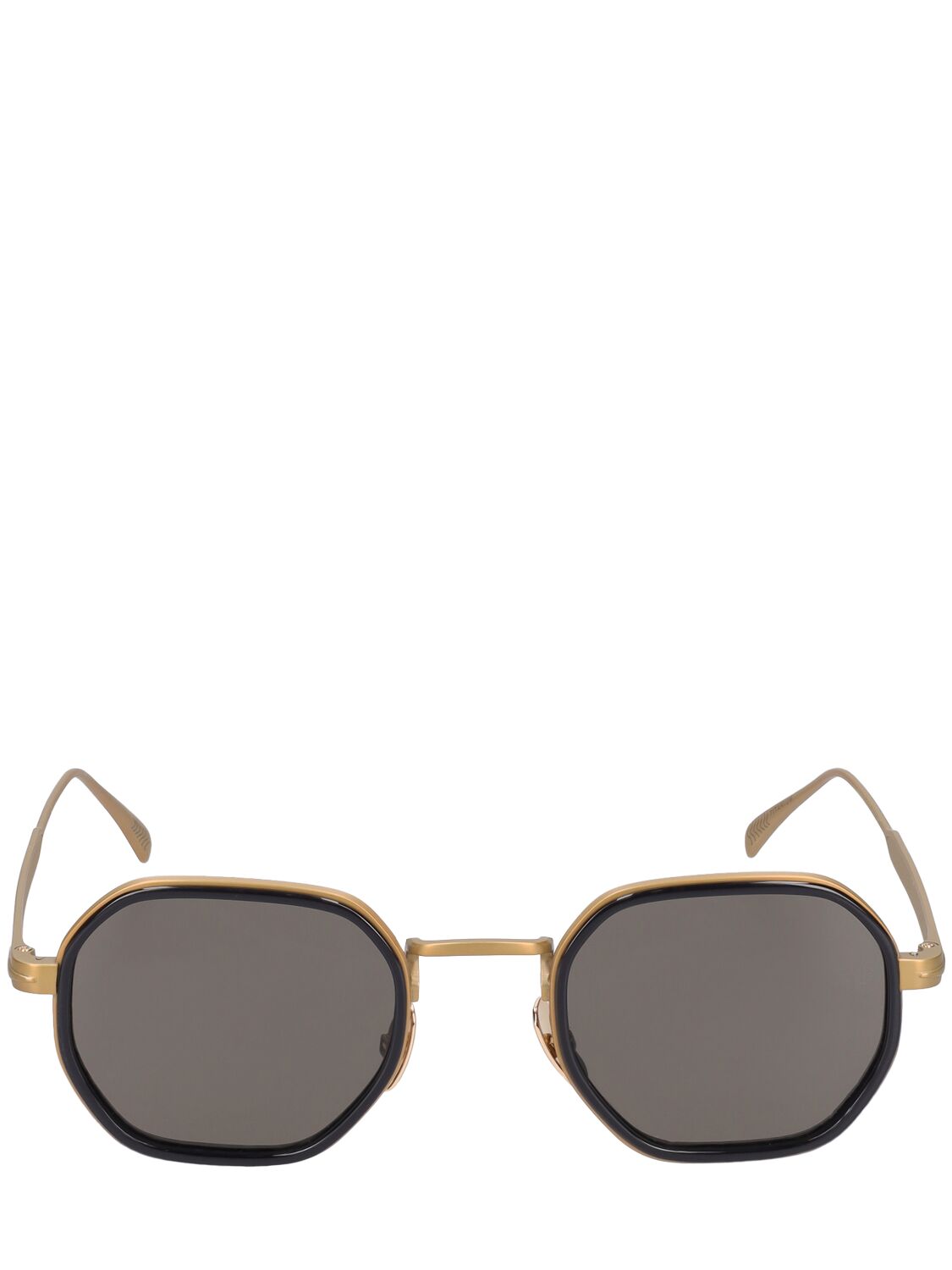 Db Eyewear By David Beckham Db Geometrical Titanium Sunglasses In Gold,black