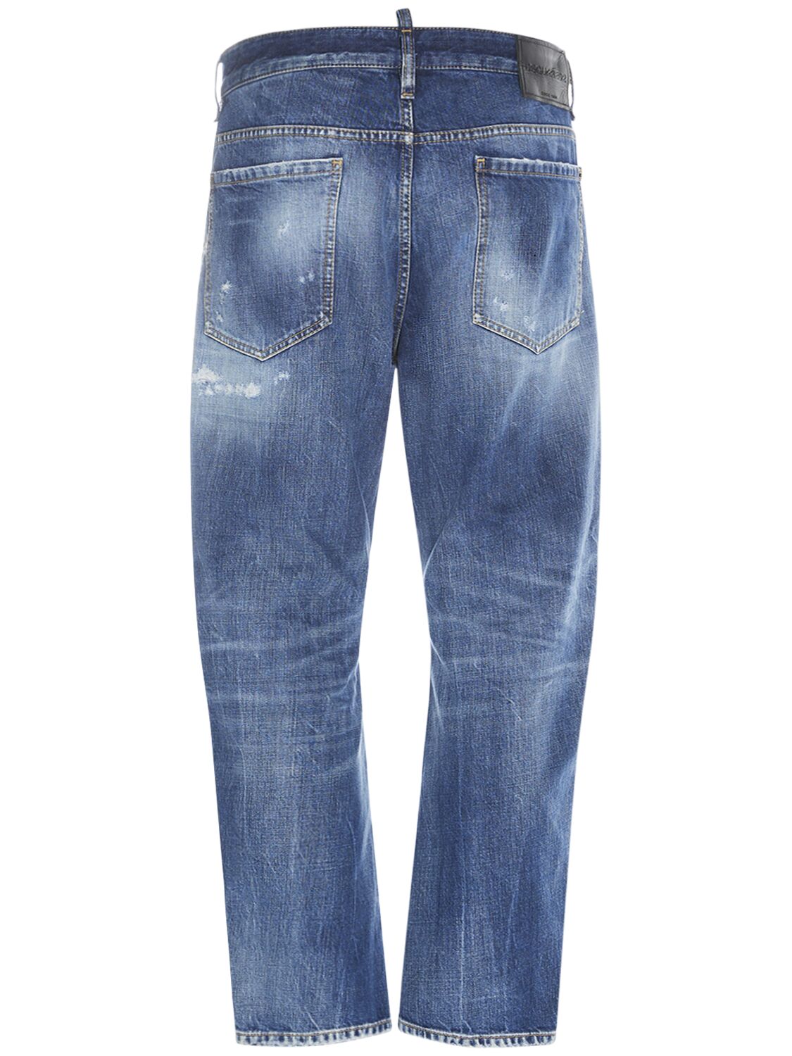Shop Dsquared2 Bro Cotton Denim Jeans In Blue