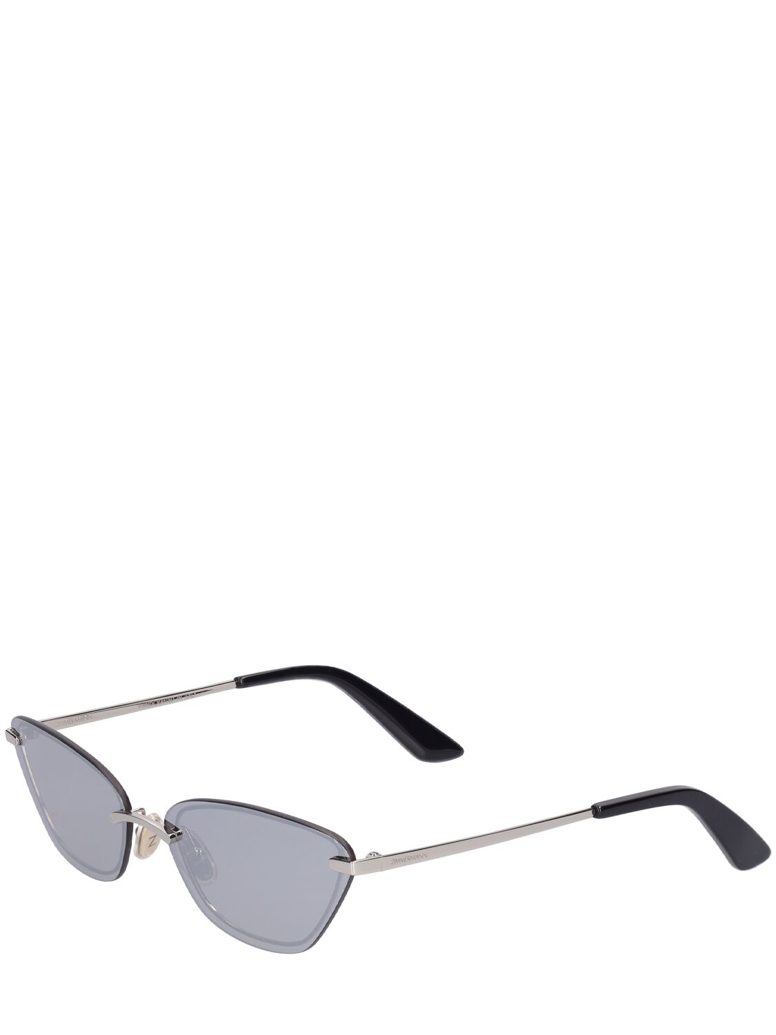 Shop Zimmermann Uptempo Cat-eye Metal Sunglasses In Chrome,mirror