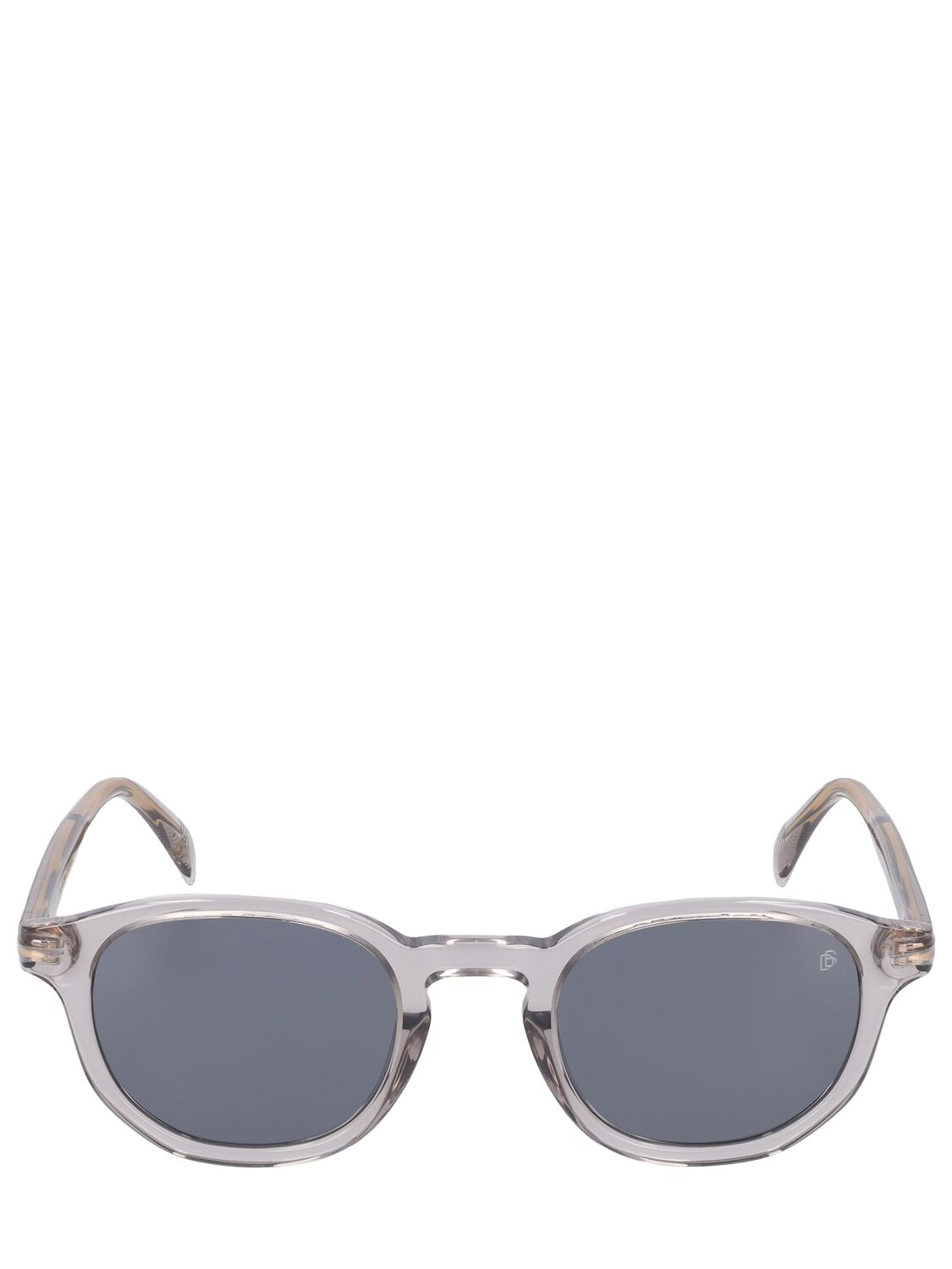 Db Eyewear By David Beckham Db Round Acetate Sunglasses In Grey,blue