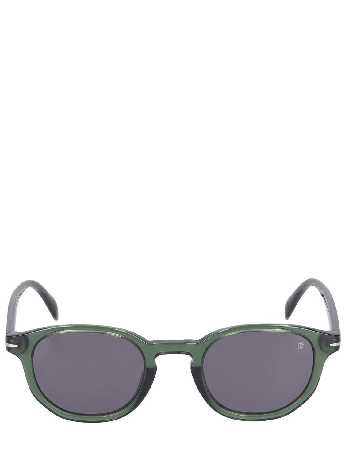 Db Eyewear By David Beckham Db Round Acetate Sunglasses In Green,grey