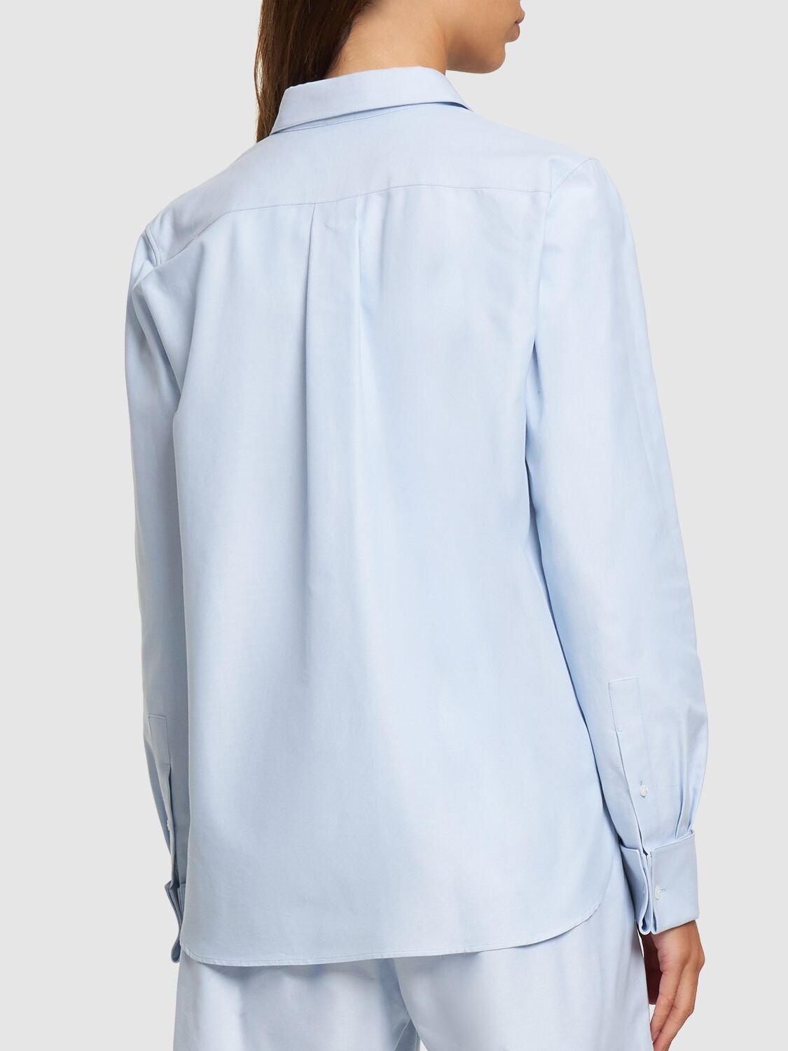 Shop The Row Metis Cotton Poplin Shirt In Light Blue