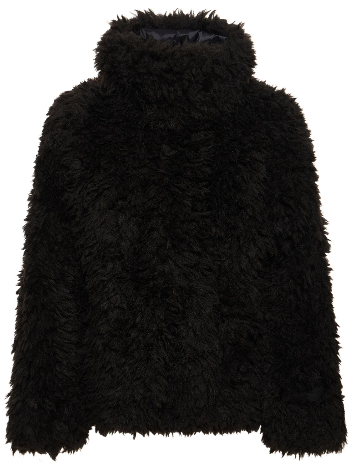 Goldbergh Oversized Woolly Nylon Jacket In Black