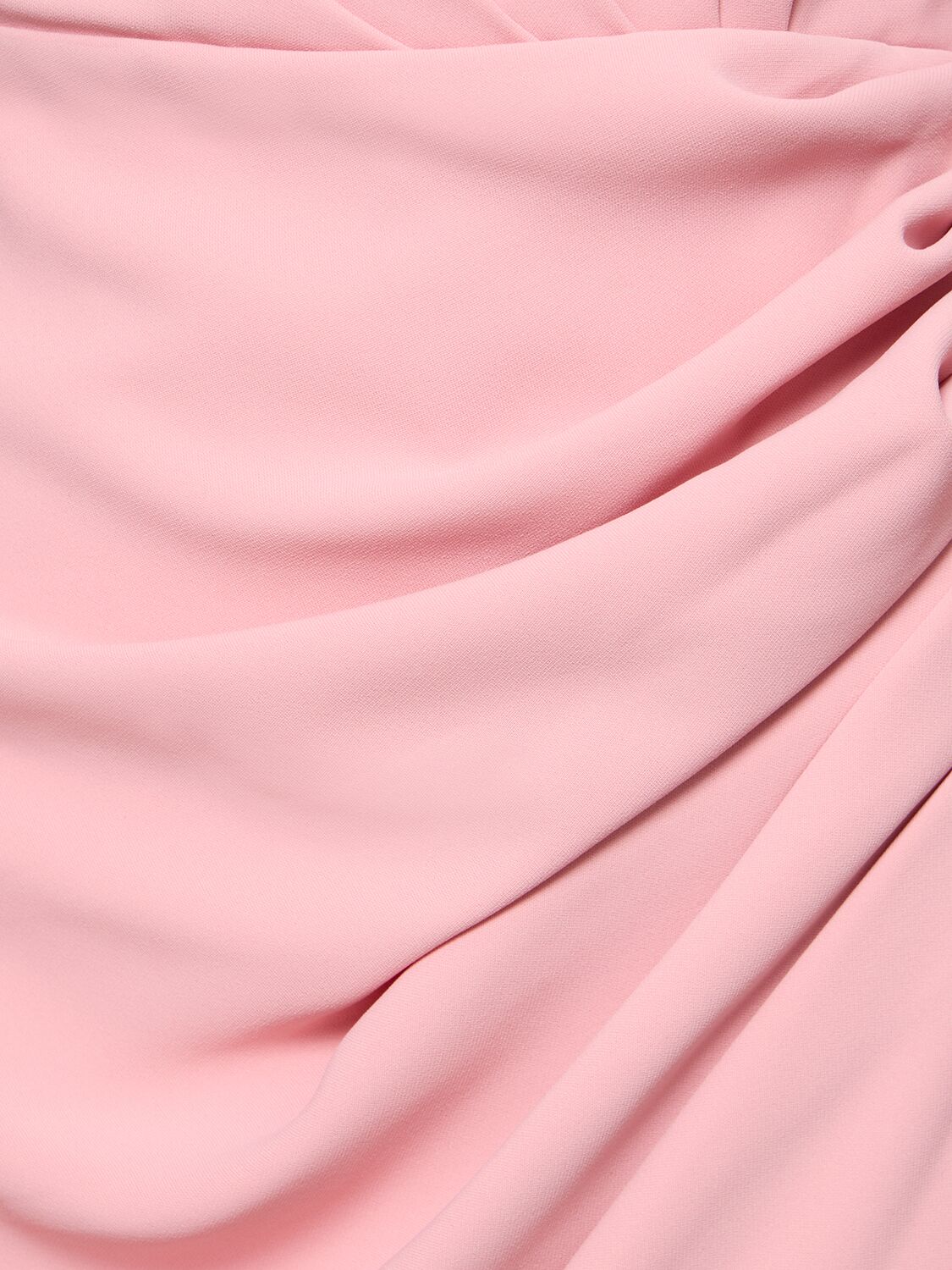 Shop Zuhair Murad Cady Draped Long Sleeved Maxi Dress In Pink