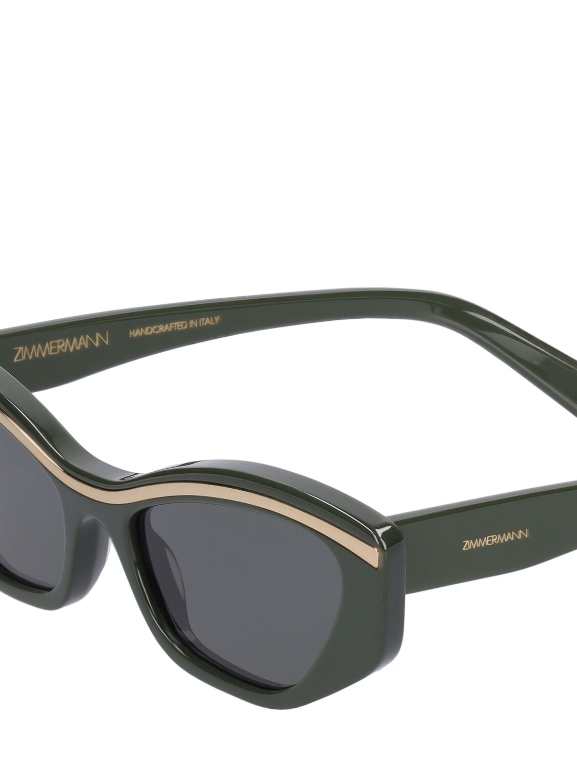 Shop Zimmermann Lyrical Cat-eye Acetate Sunglasses In Khaki