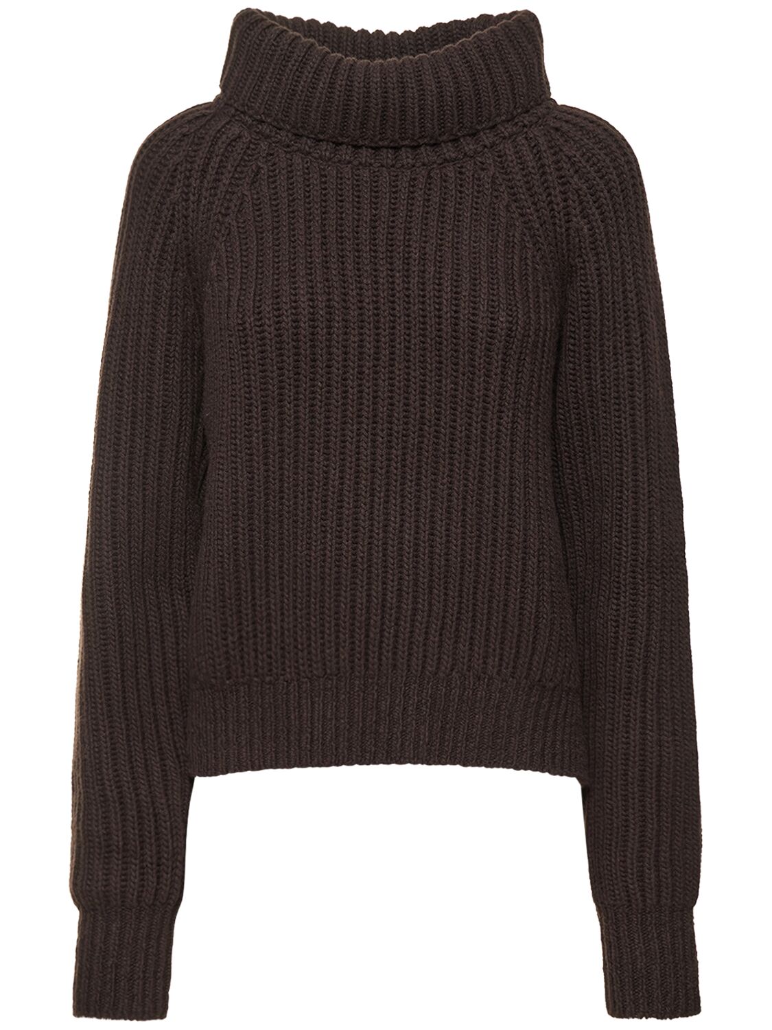 Shop Khaite Lanzino Cashmere Turtleneck Sweater In Brown